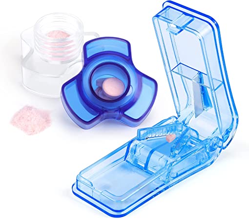 Opret Cortador y Triturador de Pastillas, Corta Pastillas de Precision en 8 Trozos, Machacador y Aplastador de Pastillas para Triturar Pastillas, Vitaminas, Tabletas