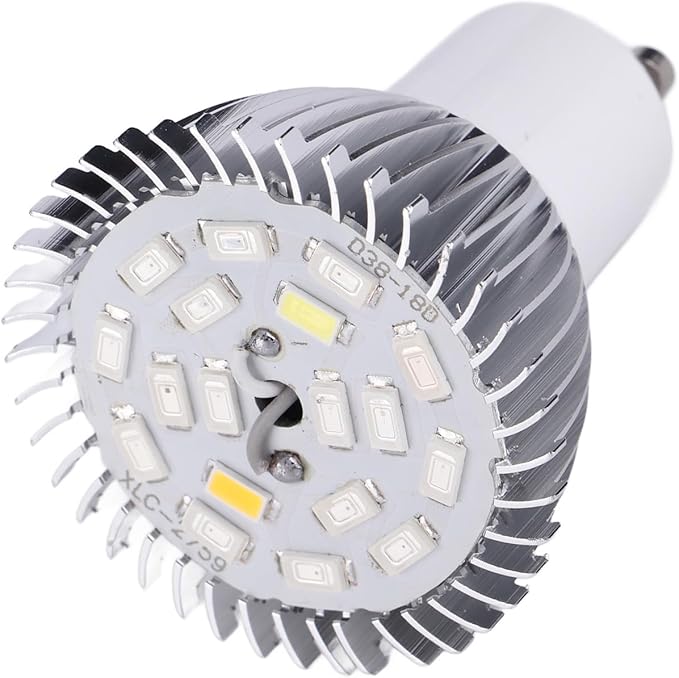 Luz de crecimiento LED, MAGT Full Spectrum E27/E14/GU10 85-265V 18W 18 LED Luz de crecimiento Flor Planta Crecimiento hidropónico Bombilla con 18 cuentas LED (GU10)