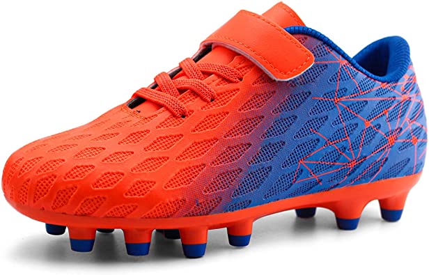 JABASIC Kids Firm Ground - Botas de fútbol para niños y niñas