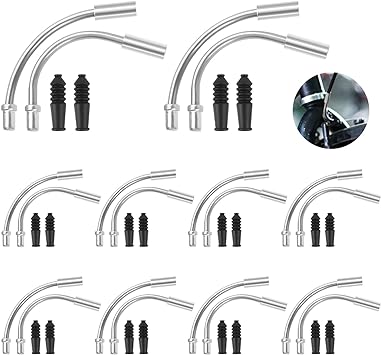 40 Pz fideos de freno de bicicleta, tubo de guía de cable de fideos de freno de bicicleta en V y botas de goma para accesorios de herramientas de reparación de bicicletas de montaña y carretera