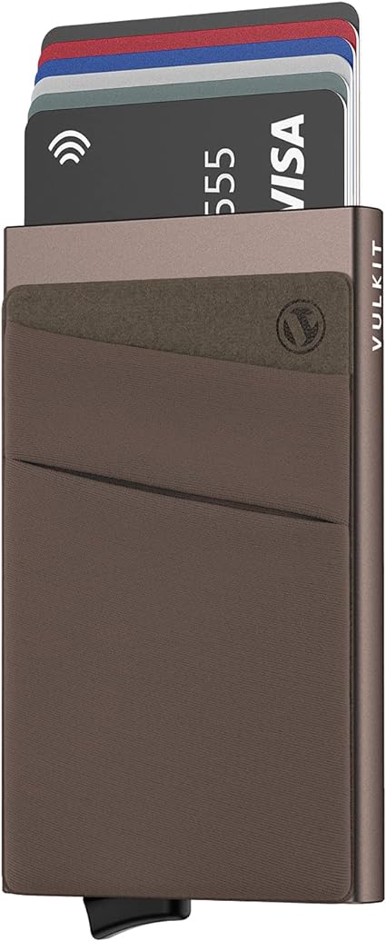 VULKIT Alpha Tarjeteros para Tarjetas de Credito Metalico Bloqueo de RFID