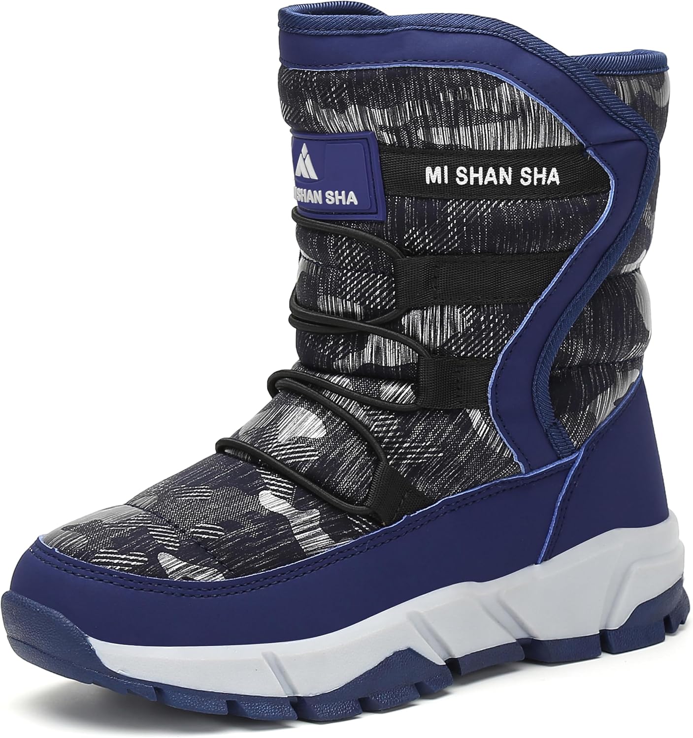 Mishansha Botas de Nieve Niño Niña Botas de Invierno Antideslizante Cálido Forro Niños Al Aire Libre Boots 24-38