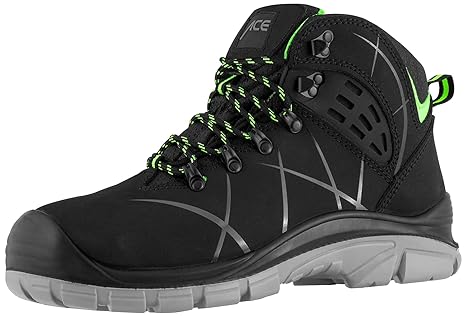 ACE Constructor High S3 Botas Industriales Seguridad Trabajo - con Puntera - Piel - para Hombres