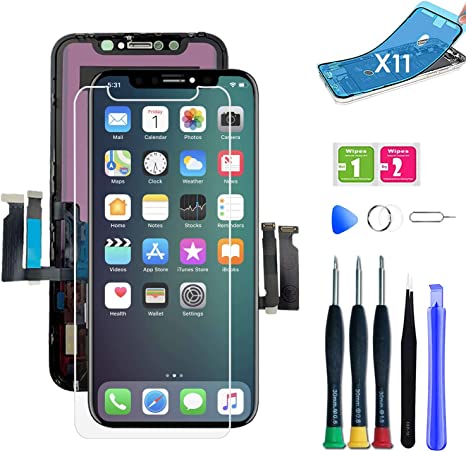 Pantalla táctil para iPhone 11 (6,1 pulgadas), color negro