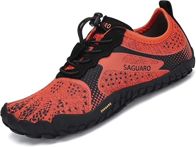 SAGUARO Niños Calzado Descalzos Zapatillas de Trail Niñas Transpirables Minimalistas Zapatillas de Deporte, 34