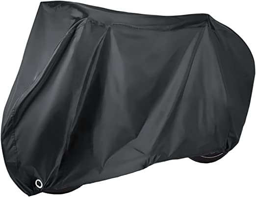 Elezenioc Funda para Bicicleta, 200 x 110 x 70 cm, Almacenamiento de Bicicletas con Orificios de Bloqueo, estándar Oxford, protección Impermeable contra el Polvo, la Lluvia y la Nieve UV