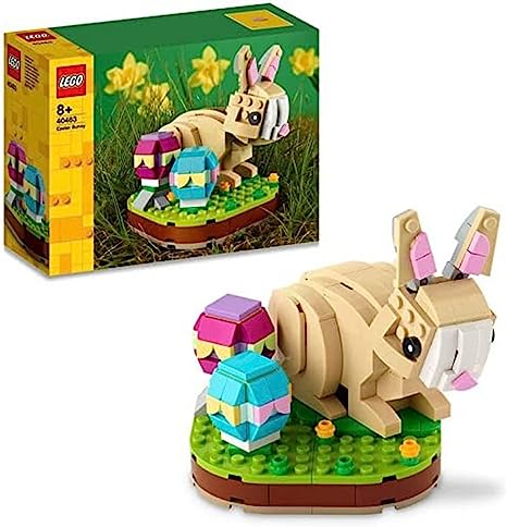LEGO 40463 Easter Bunny, enthält außerdem eine Wiesenkulisse mit 2 Ostereiern