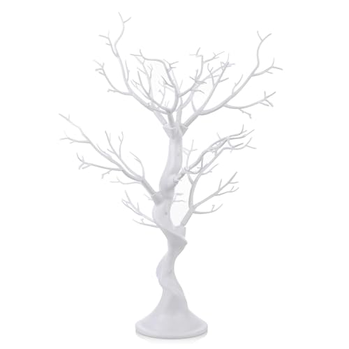 Este árbol decorativo incluye 1 tronco y 8 ramas, fabricado en resina plástica resistente y duradera. Disponible en dos tamaños: 75 cm (30 pulgadas) y 58 cm (23 pulgadas). Las ramas son extraíbles, pe