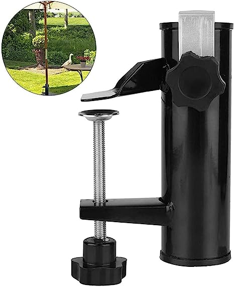 Paragero Para Balcón Fijación Soporte Sombrilla Soporte De Sombrilla Para Poste Balcón Abrazadera Soporte De Paraguas Para Balcón, Terraza o Mesa - Paraguas Balcón Con Pértiga Hasta Ø 19-38 Mm