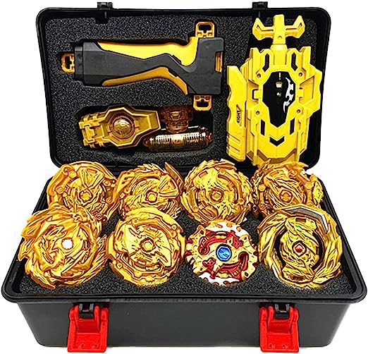 Baybledas Peonzas Burst Turbo Blade, Juego de Regalo 4D con Giroscopio y Lanzador de Oro