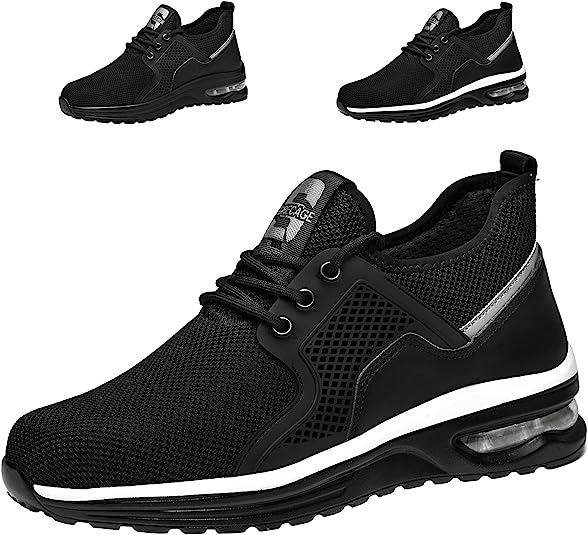 Zapatos de Seguridad Hombre Mujer Ligero Transpirables Zapatillas de Seguridad con Punta de Acero Zapatos de Trabajo