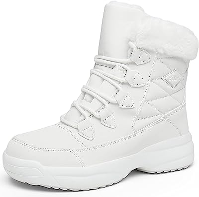ZYLDK Botas de nieve de invierno para mujer con forro de piel al aire libre cálidas botas de tobillo antideslizantes cortas botas para caminar a media pantorrilla zapatos de invierno