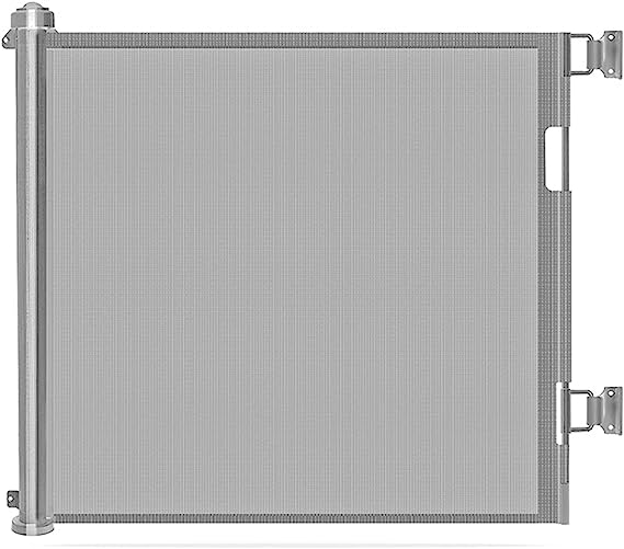 Wodondog Puerta Seguridad Bebé Extensibles, Barrera Seguridad Nños y Perros, 0-150 cm Retráctil Vallas para Escaleras y Pasillos, Interiores y Exteriores