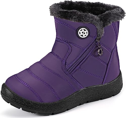 Botas de Nieve para Niños Invierno Calentar Forradas Botines Niña Niño Impermeables Planas Botas Suave Antideslizantes