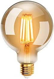EXTRASTAR Bombilla Vintage LED E27, 4W Equivalente a 40W 400LM, Luz Cálida 2200K, No Regulable -1pc