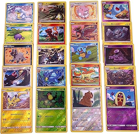 geco Tarjetas de P0KEM0N – 20 Diferentes Tarjetas inversas Holo – alemán