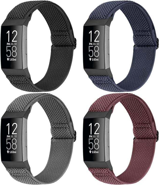 Yunshare Pulsera deportiva compatible con Fitbit Charge 4/Charge 3/Charge 3 SE/Charge 4 SE, nailon suave, cómodo, ajustable, transpirable, correa de repuesto para hombre y mujer