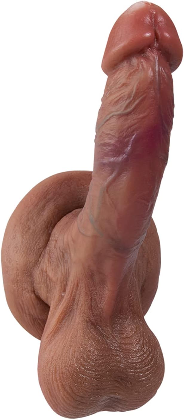 JPGeil Realista XL Consolador de Silicona Pene con Testículos Consoladores Anales Grandes Pequeños Anal Butt Plug Consoladores Clásicos de Alta Calidad con Fuerte Ventosa Masturbación Juguetes Sexuales para Hombres Mujeres