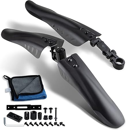 Engranaje. Uno - MTB Foster Set Set 24 pulgadas a 29 pulgadas | Bicicleta de protección de bicicleta bicicleta de montaña en la parte delantera y trasera | Accesorios para bicicletas para niños, hombres y mujeres