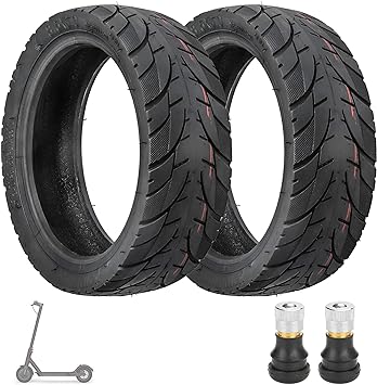Dexian Tubeless - Rueda de goma para Xiaomi M365 / PRO / PRO2 / 1S / 3 de 8,5 pulgadas, neumático antidesgaste y amortiguador ampliado, patinete eléctrico, accesorios de 2 piezas