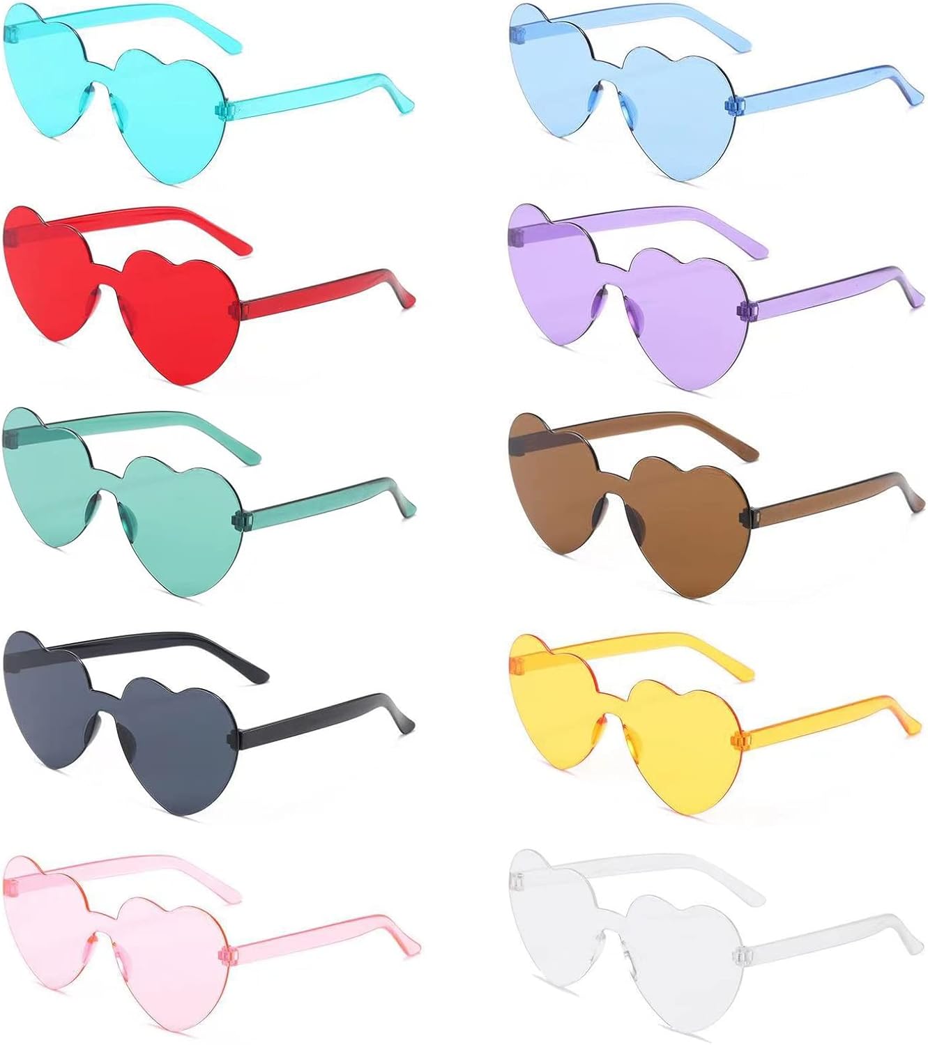 Mount Kumgang 10 Pares de Gafas de Sol de Fiesta, Gafas de Fiesta Gafas Hawaianas Divertidas, Accesorios para Fotomatón de Fiesta de Verano, Favores de Disfraces Tropicales, Decoración de Suministros 