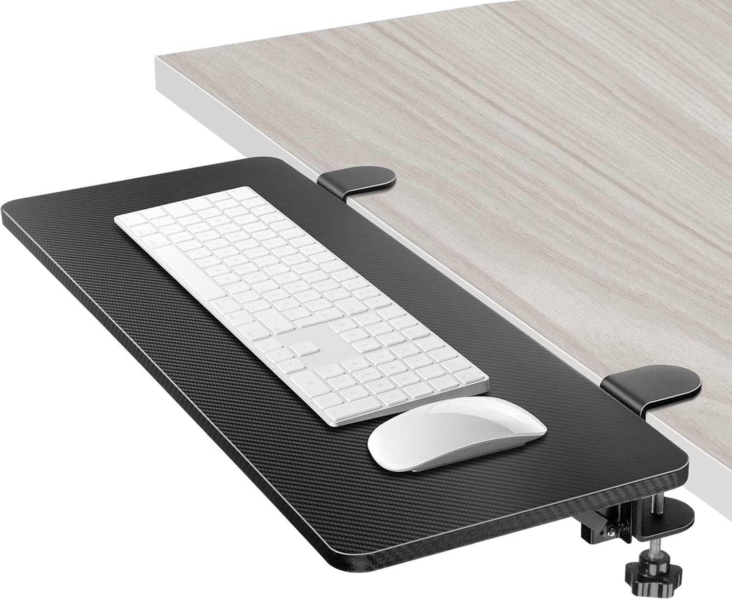 VAYDEER Extensión ergonómica de escritorio, extension de escritorio, soporte abrazadera para ratón, bandeja para teclado, estante para reposabrazos, extensión de escritorio para computadora(negro)