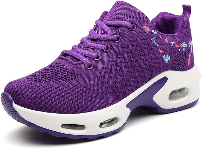 Mishansha Zapatillas deportivas para mujer con soporte de arco con cojín de aire