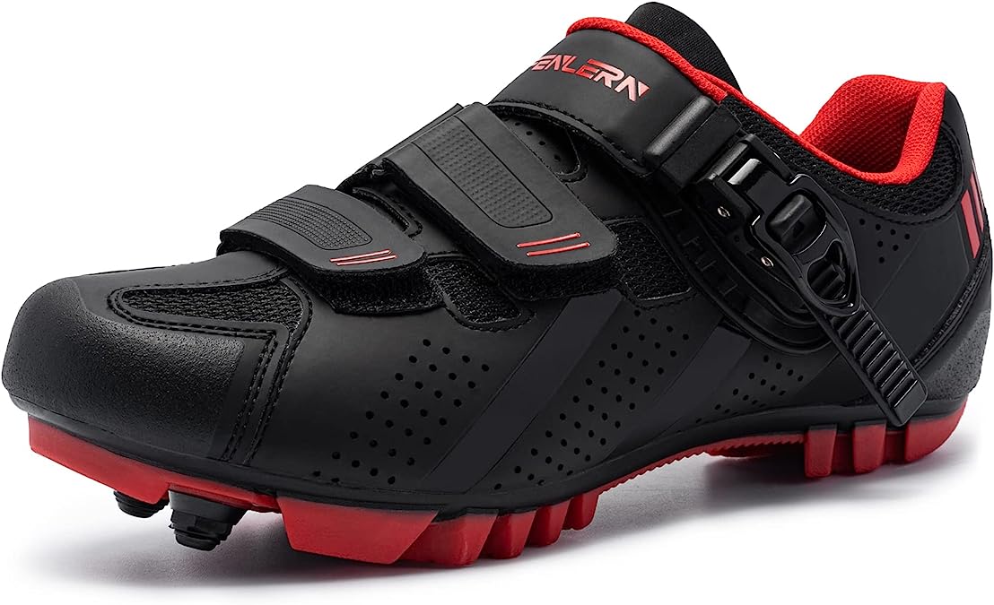 Fenlern Zapatillas MTB Hombre Transpirable Zapatillas Bicicleta de Montaña Suela Rígida Zapatillas Ciclismo MTB Ligera .