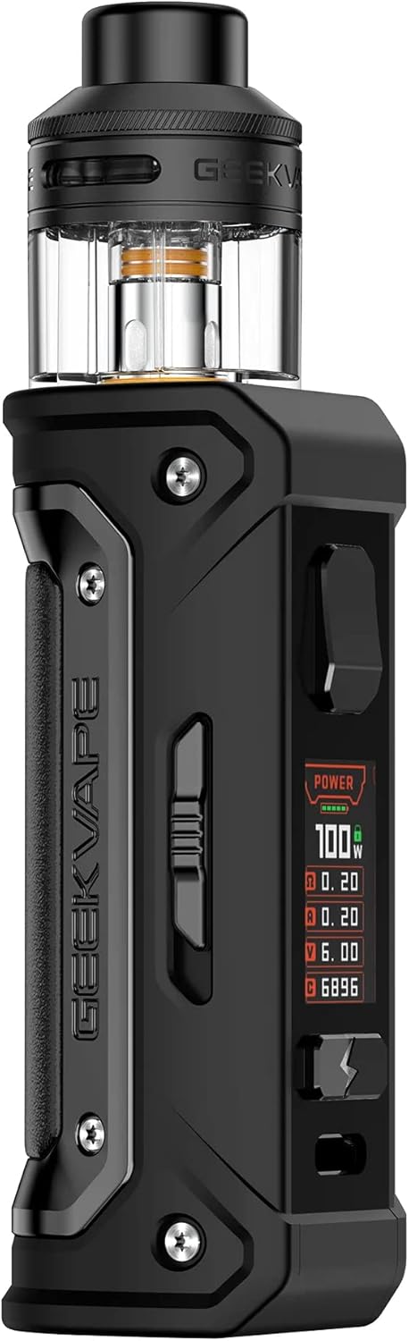 GEEKVAPE E100 Kit - 100W E100 Vape Box Mod con 4.5ML Pod Cartucho Fit P Series Coil 0.2ohm + P 0.4 ohm E-Cigarette - Sin nicotina/e-liquido