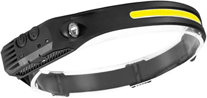Linterna para la Cabeza Linterna Frontal LED Recargable Impermeable Tipo C Carga 1200mAh Carga Interruptor Inductivo Ajustable Luz para la Cabeza Lámpara para la Cabeza Luces para la Frente para Night