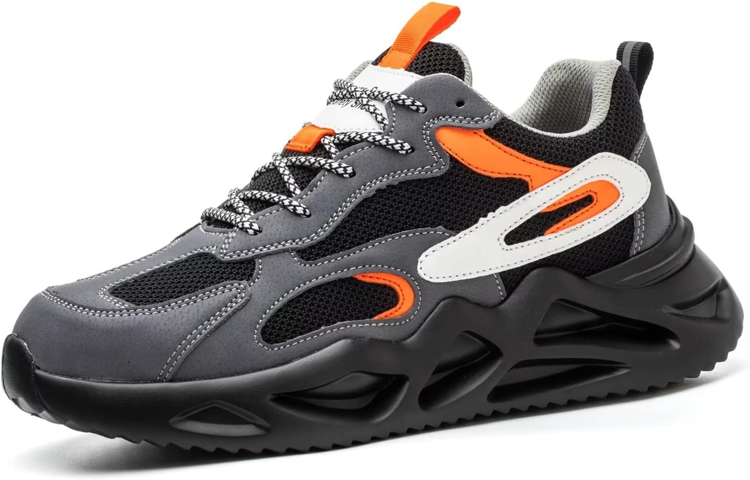 Annvia Safety Shoes Women Light Work Shoes Men Zapatos de Gorra de Acero Deportivo respirando Zapatos Protectores Activos con Zapatillas de Deporte de Tapa de Acero