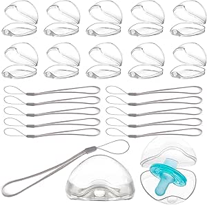 Guarda Chupetes Bebe,10 PCS Caja de Chupete,Caja de Chupete Infantil,Caja Guardar Chupetes,para Bebé Caja de Almacenamiento Portátil
