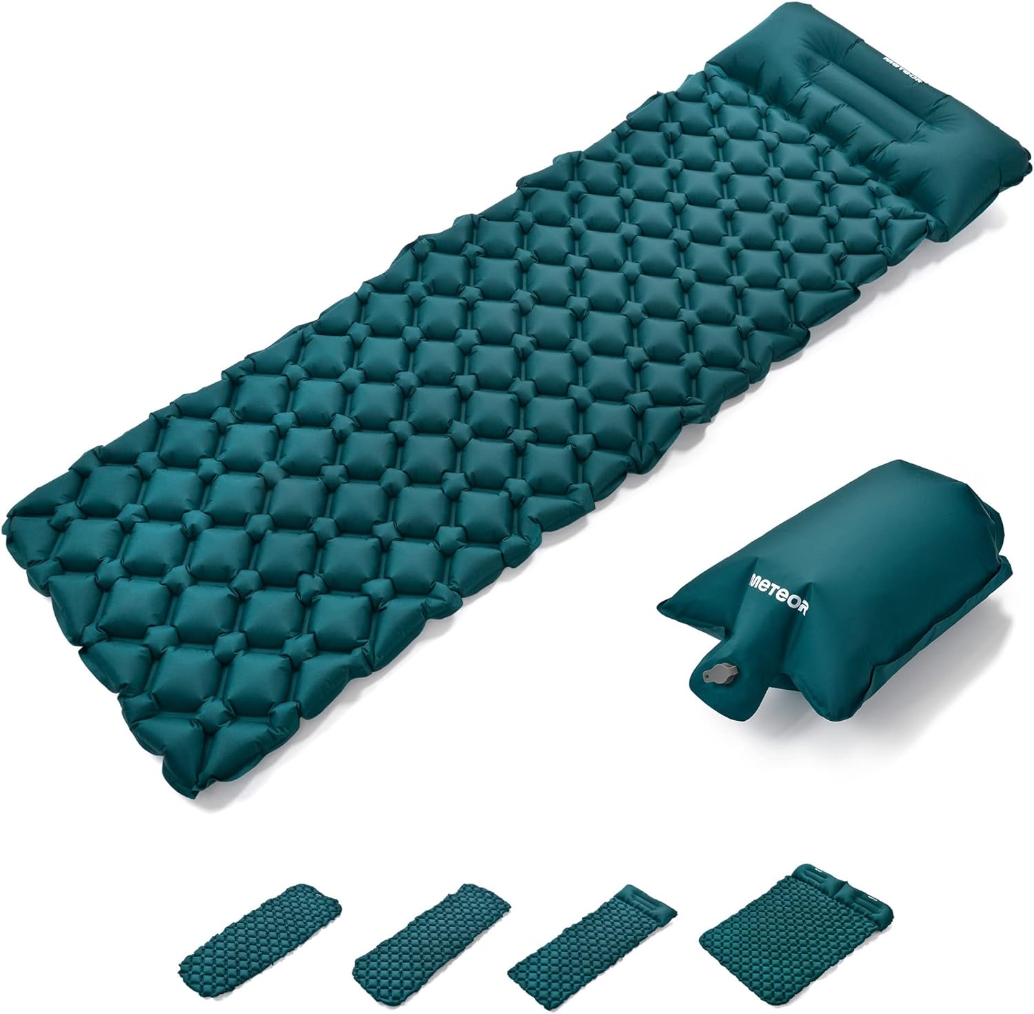 meteor Colchón Inflable para Dormir - Esterilla Camping Inflable - Colchoneta Hinchable Acampar - Viajes Playa Senderismo