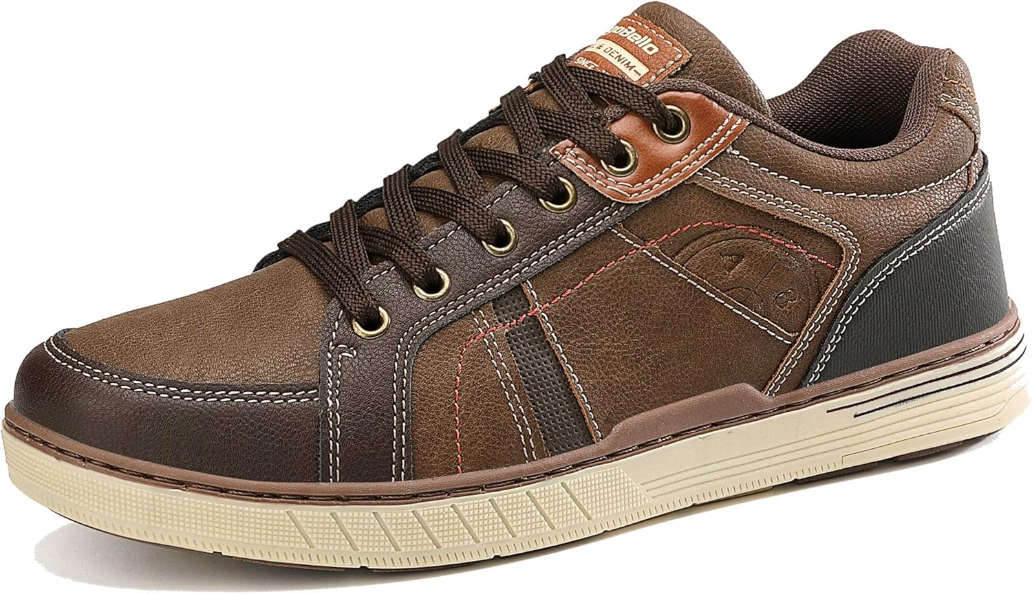 ARRIGO BELLO Zapatillas Hombre Zapatos Vestir Casual Deportivas Transpirables Gimnasio Correr Running Al Aire Libre Sneakers Talla 41-46 (HP149111 Marrón, Talla_46)