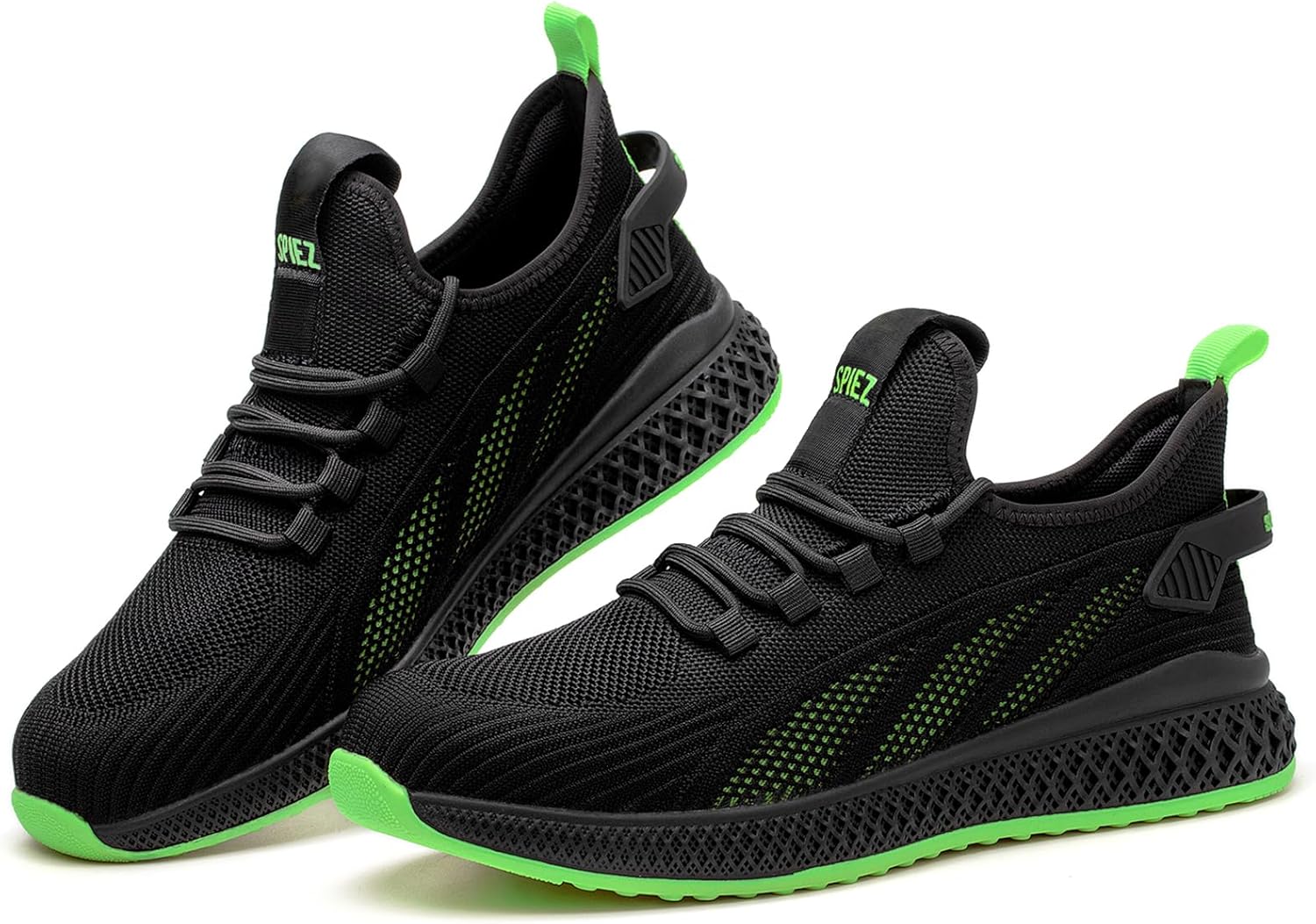 SPIEZ Zapatos de Seguridad Unisex con Puntera de Acero, Zapatillas de Trabajo a Prueba de pinchazos para Hombres y Mujeres, Zapatos Antideslizantes para Trabajo Industrial y Uso Diario