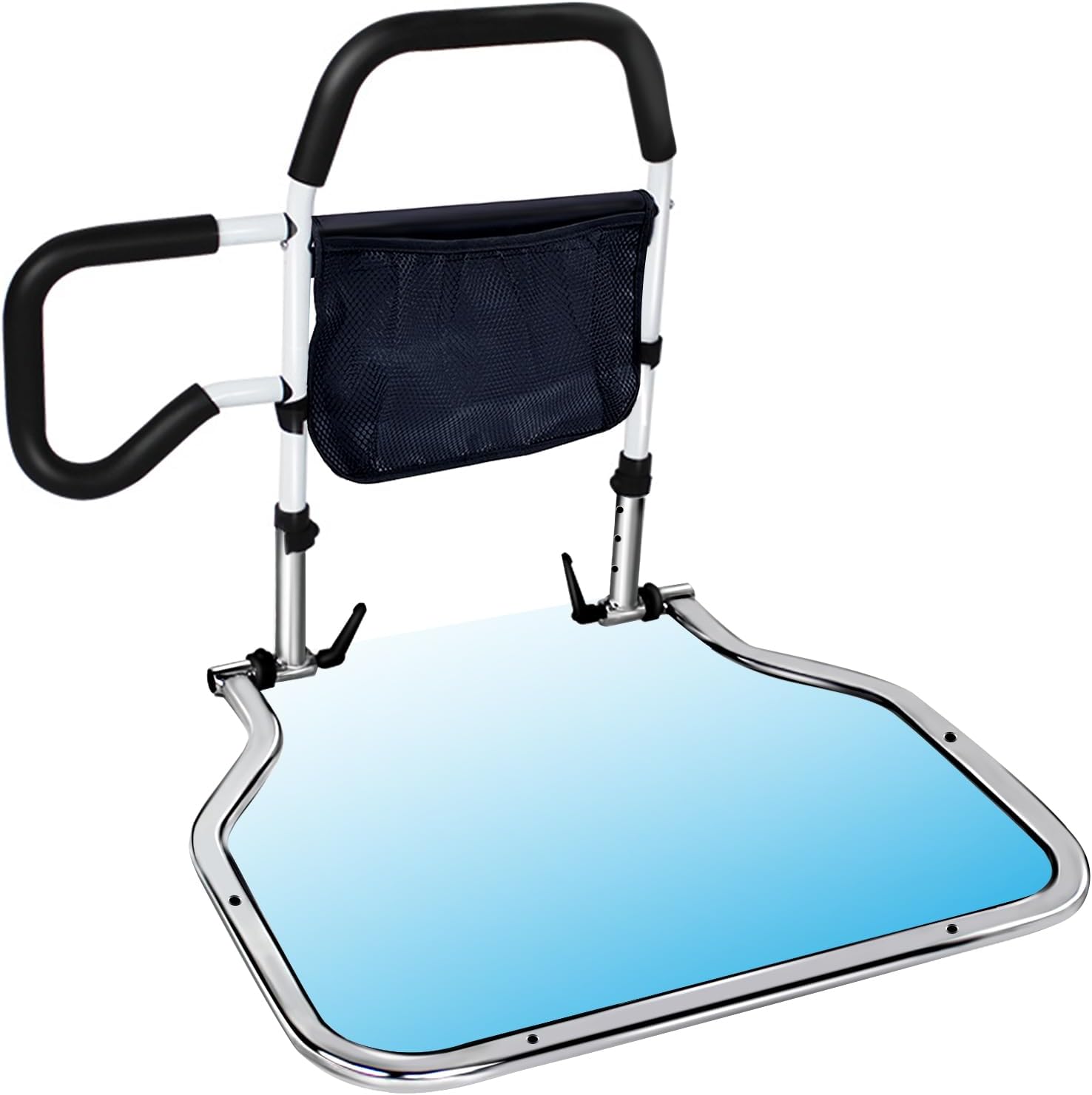 Barandilla de cama HuaQue para la seguridad de adultos mayores, barandilla plegable para camas ajustables, barra de soporte de cama estable para personas mayores, compatible con camas King/Queen/Full/Twin