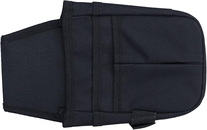 Qukaim Bolsa de herramientas de tela de buey 600D, bolsa de herramientas de tela de buey con cinturón, soporte para destornilladores, adecuada para varias herramientas, color negro