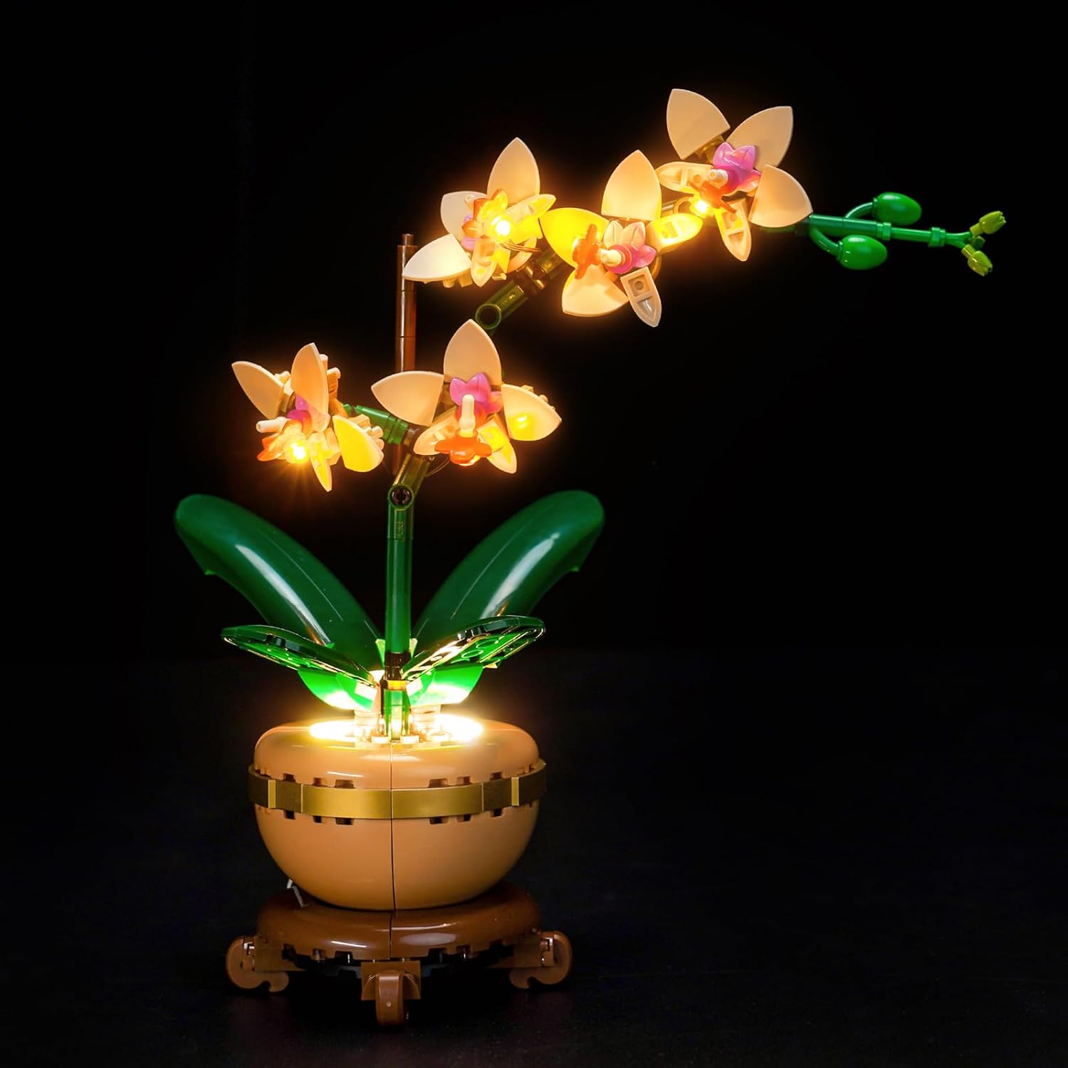 BrickBling Juego de Luces LED Compatible con LEGO 10343 Mini Orchid Botanical Collection Set, Iluminación Decorativa para Mini Orchid 10343 Juguete Creativo
