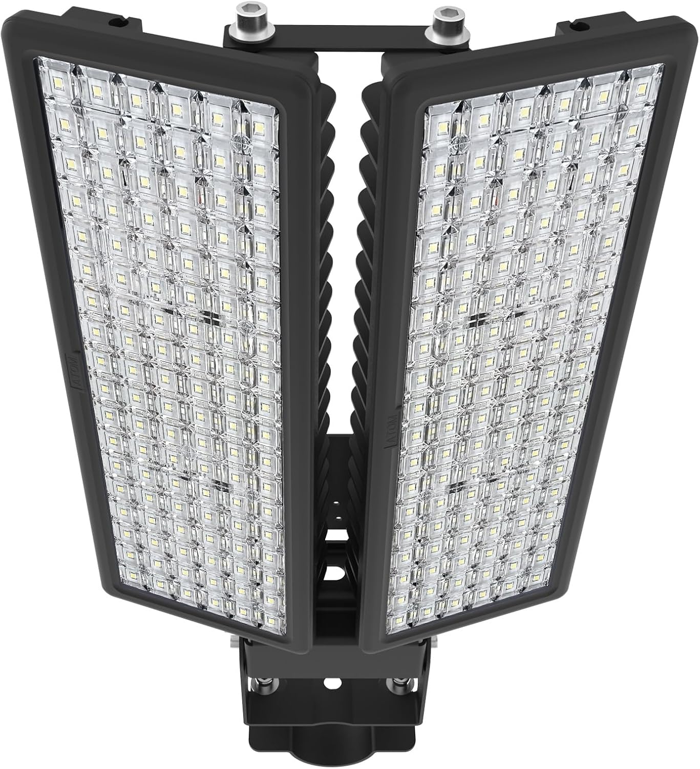 HOPEDAMAI Foco LED para exteriores de 28000 lúmenes y 100 W (paquete de 2), lámpara de alumbrado público de 6500 K, foco con ángulo ajustable, IP67, resistente al agua, 230 V, para jardín e iluminación de aparcamientos.