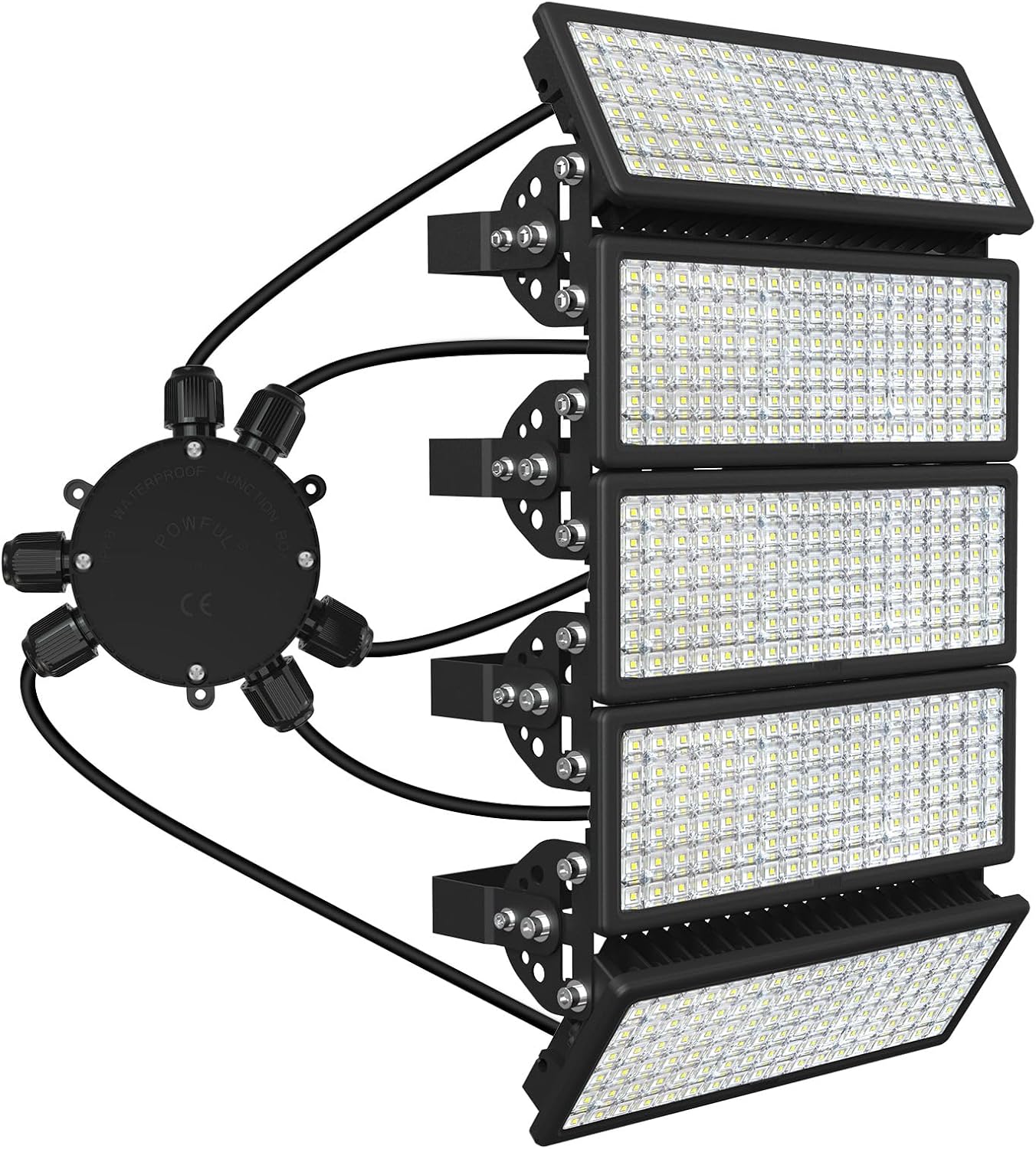 Foco LED exterior HOPEDAMAI de 70000 lúmenes, foco de 500 W, foco LED exterior impermeable IP67, foco exterior blanco frío de 6500 K, foco superbrillante para jardines, aparcamientos y obras.